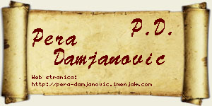 Pera Damjanović vizit kartica